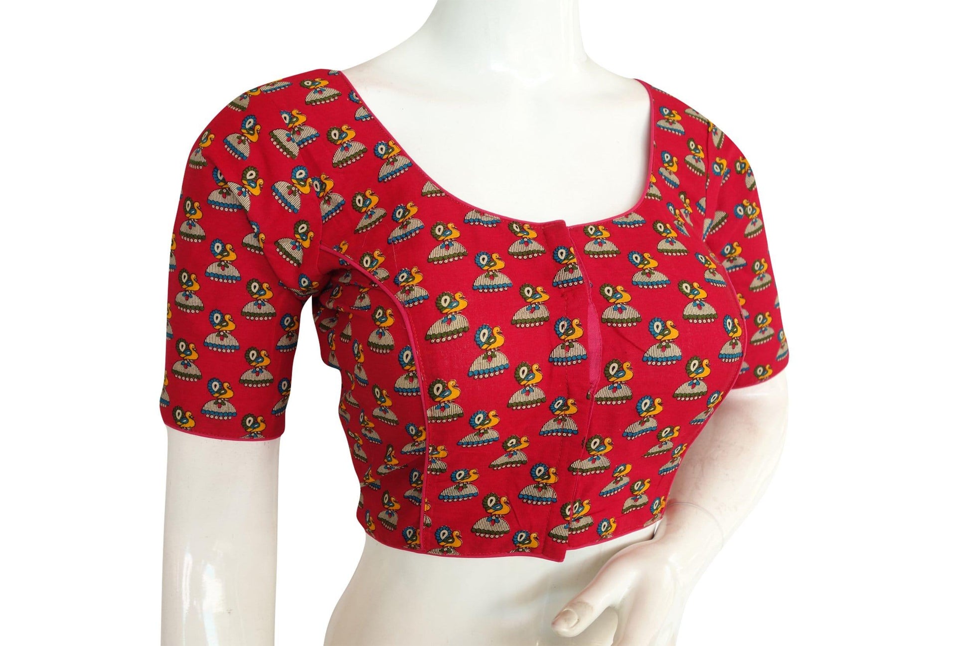 beautiful cotton printed readymade saree blouse 8