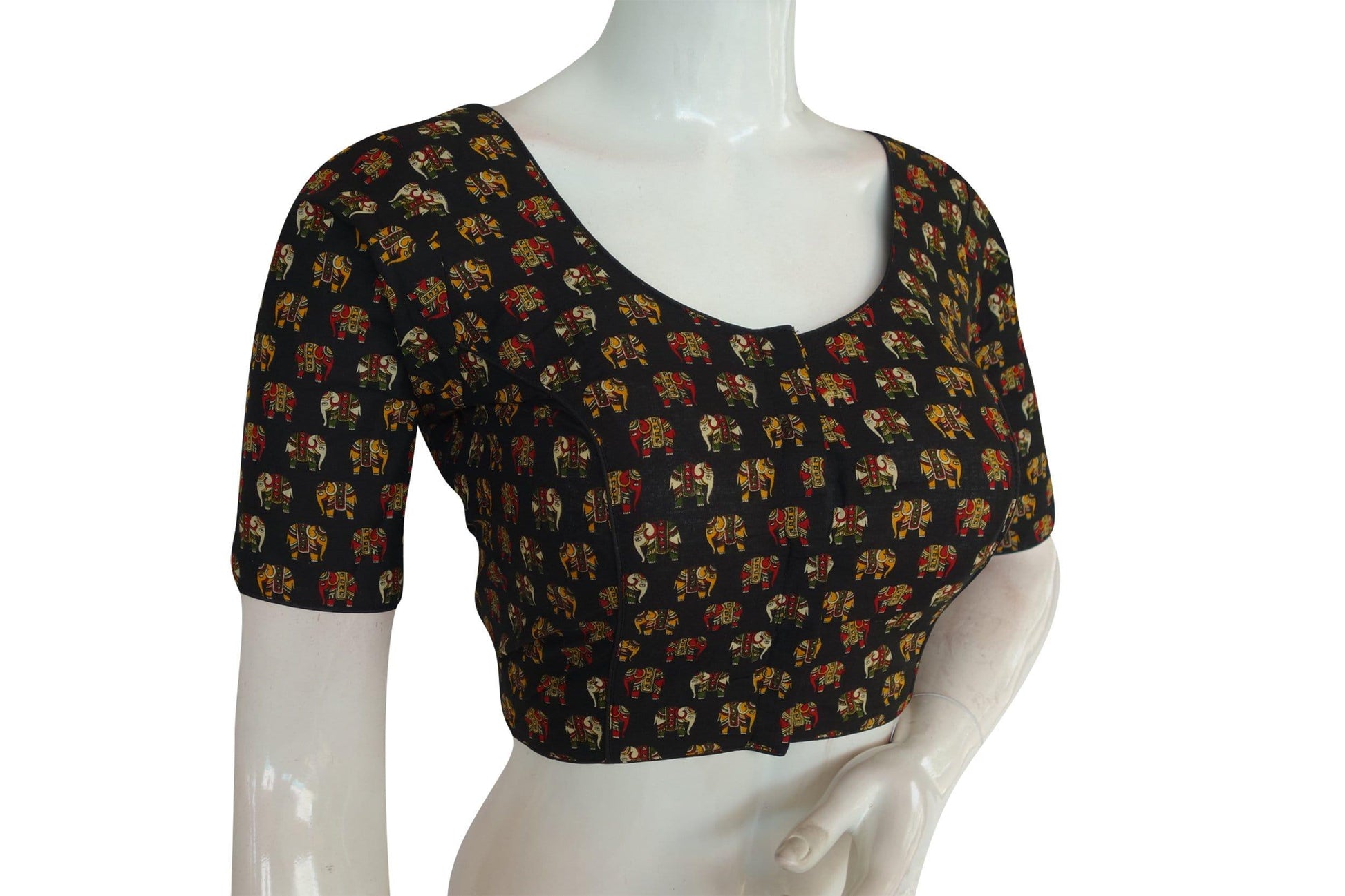 beautiful cotton printed readymade saree blouse 16