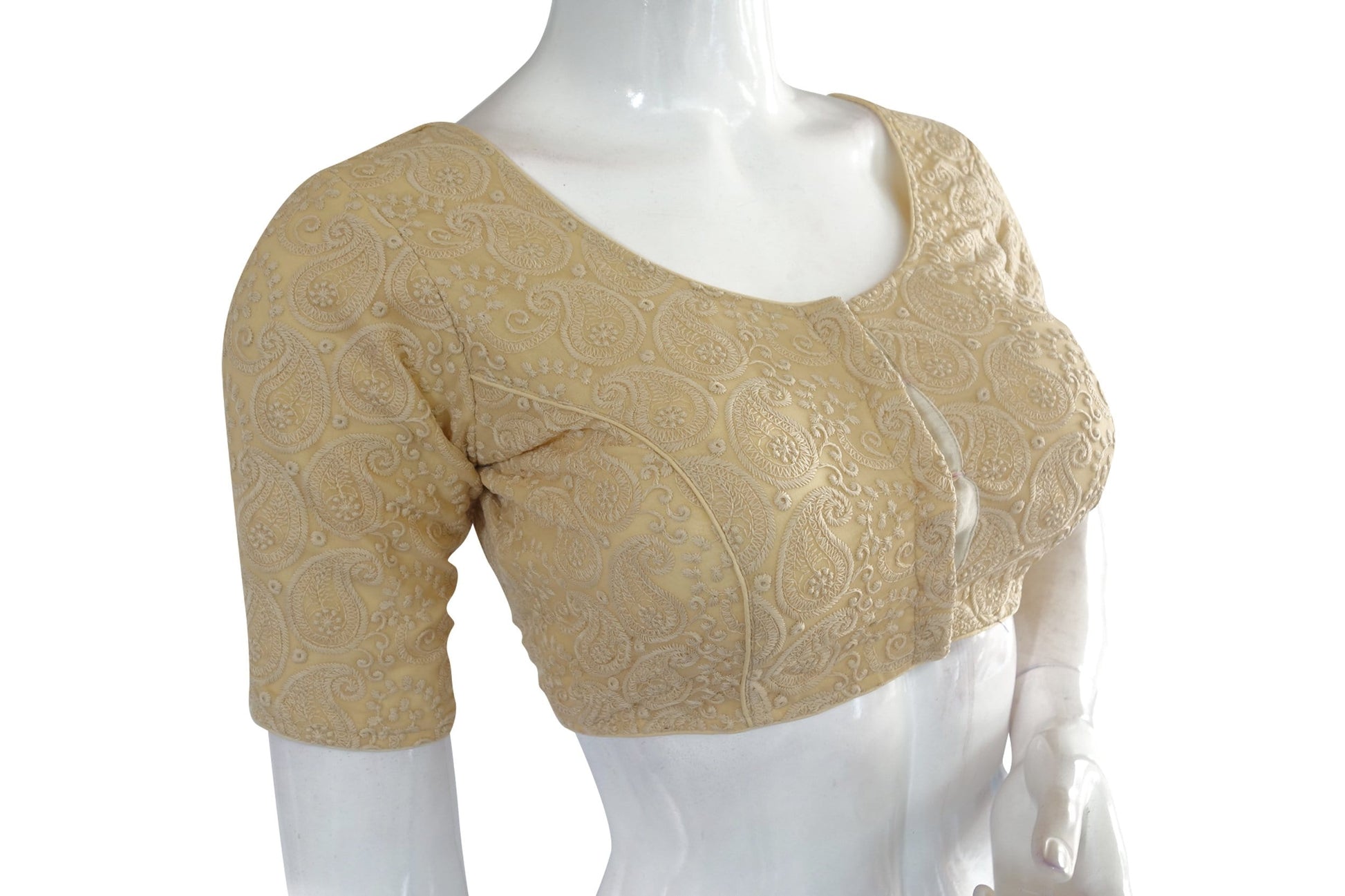 chikankari embroidery readymade saree blouse indian readymade blouse croptop 4