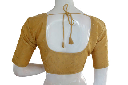 copy of yellow color semi silk readymade saree blouse ready to wear blouse indian sari blouse crop top