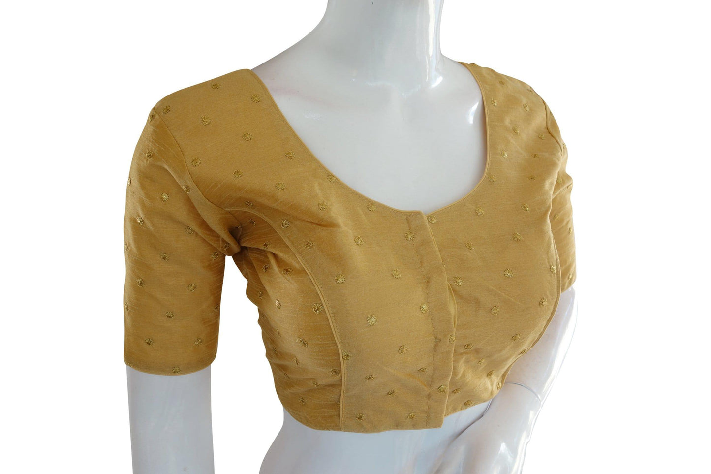 copy of yellow color semi silk readymade saree blouse ready to wear blouse indian sari blouse crop top
