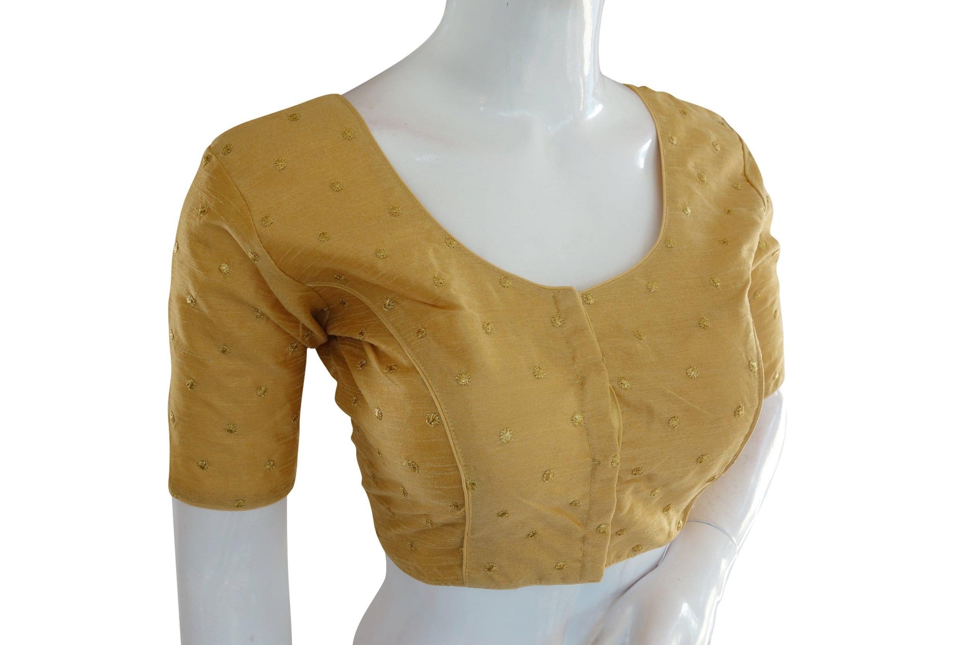 copy of yellow color semi silk readymade saree blouse ready to wear blouse indian sari blouse crop top