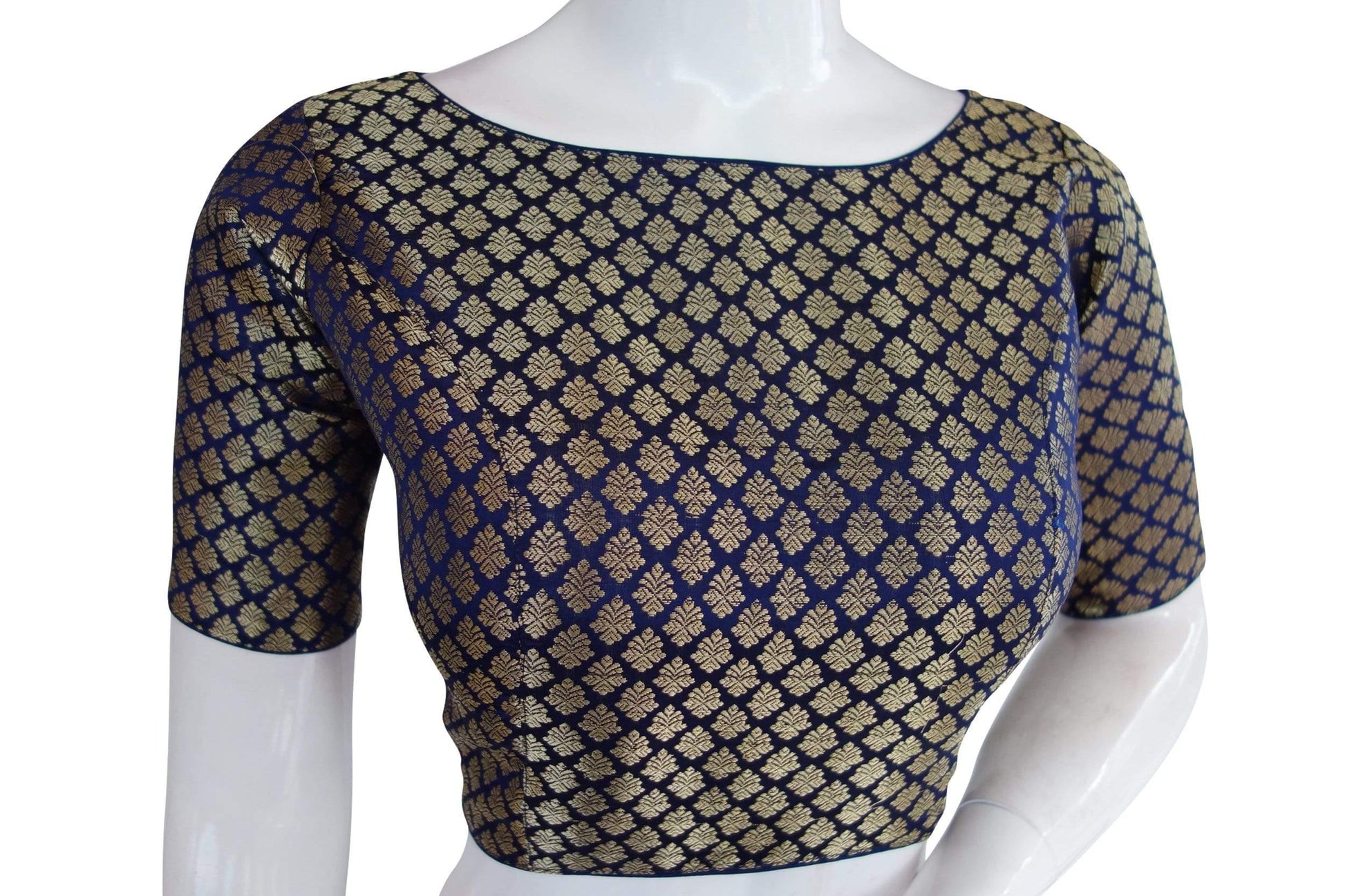 copy of pink color brocade silk designer boat neck readymade saree blouse with potli button indian silk saree readymade blouse 3