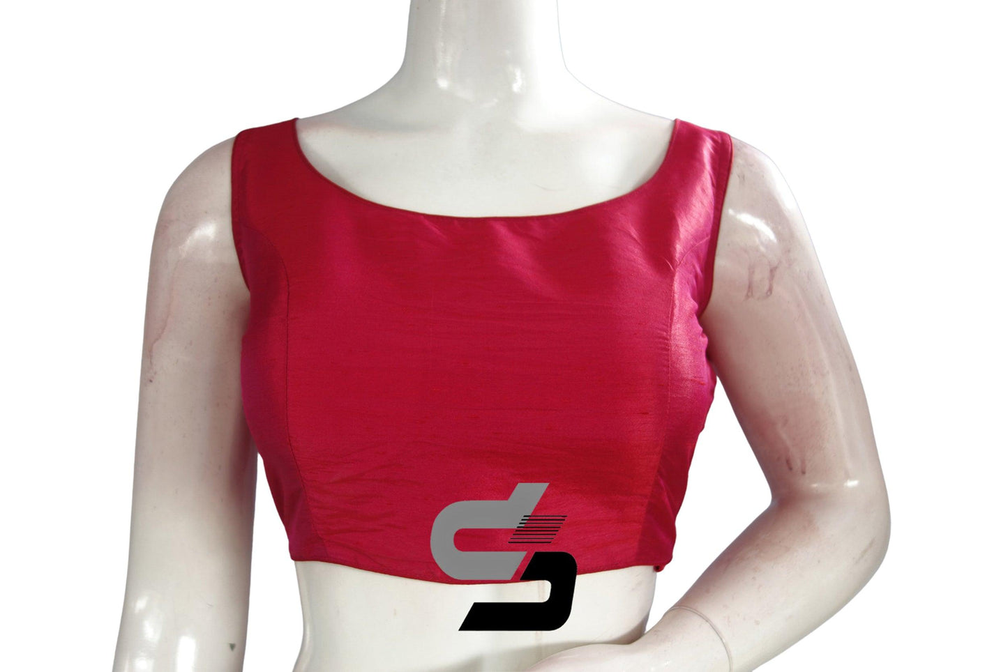 Pink Color Plain Semi Silk designer Readymade Saree Blouse - D3blouses