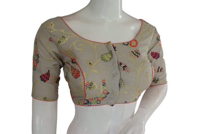 copy of banarasi brocade silk readymade saree blouse indian readymade blouse crop top 3