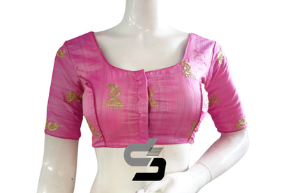 Pink Color Semi Silk  Designer, Party Wear Readymade Blouse/ Indian Crop Tops