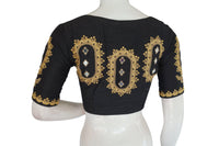 Thumbnail for color high neck designer embroidered readymade blouse with mirror indian ready made blouse crop top 6