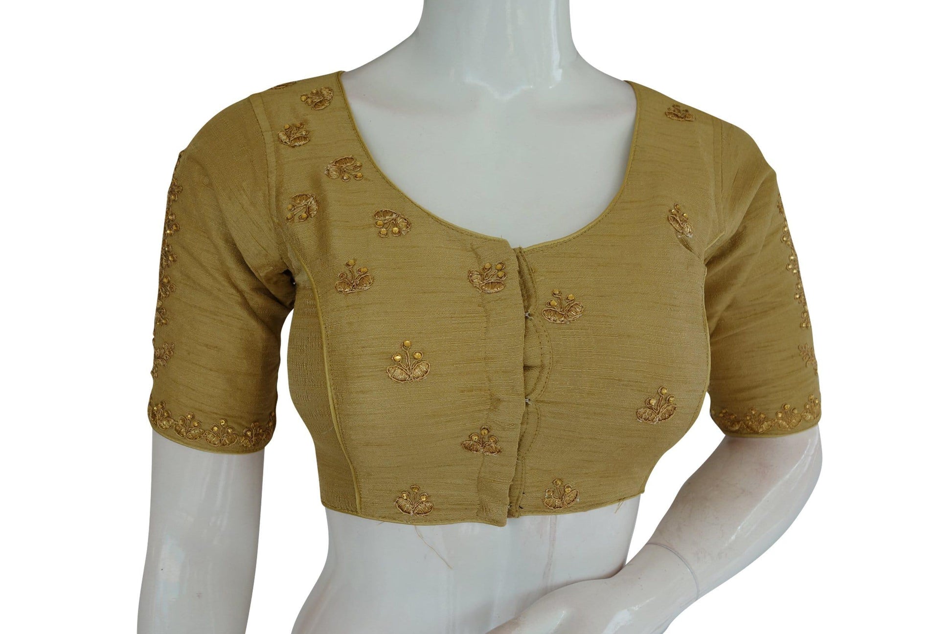 color high neck designer embroidered readymade blouse with mirror indian ready made blouse crop top 7