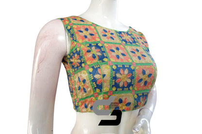 Green Color Exclusive Embroidery Work Designer Blouse From D3 Blouses - D3blouses