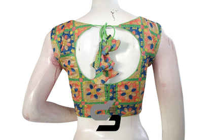 Green Color Exclusive Embroidery Work Designer Blouse From D3 Blouses - D3blouses