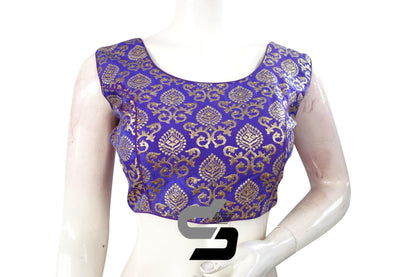 Purple Color Embroidery Party Wear Readymade Blouse - D3blouses