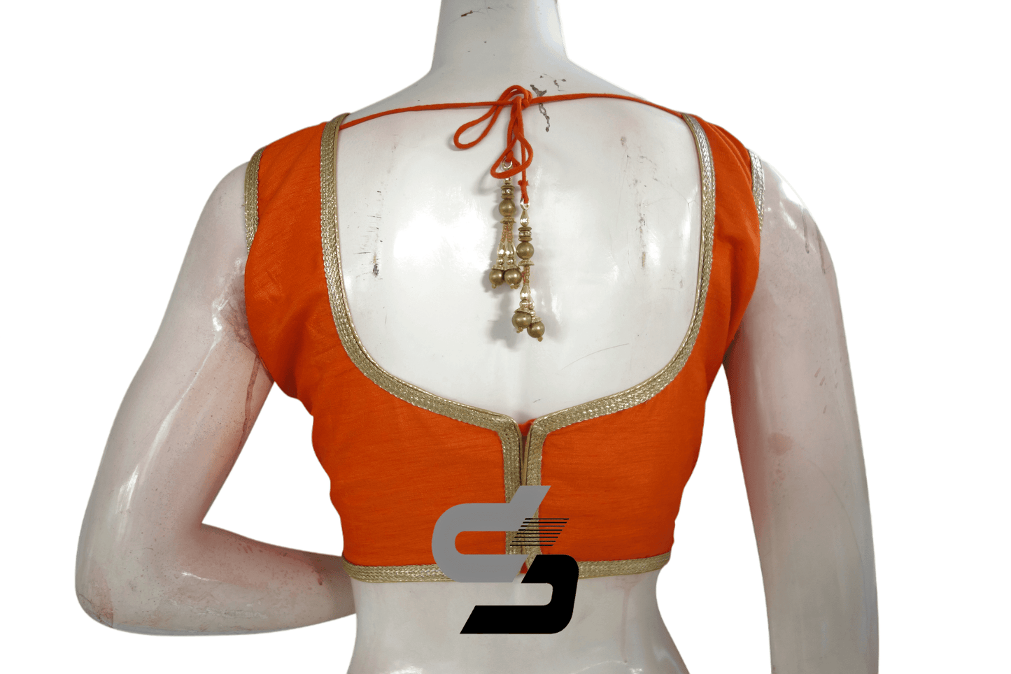 Orange Color Embroidery Party Wear Readymade Blouse - D3blouses