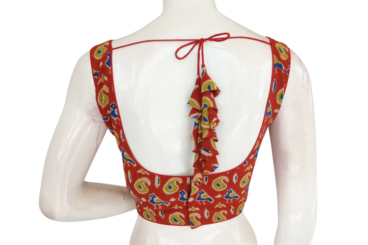 kalamkari readymade saree blouse with beautiful tassels indian cotton readymade blouse 21