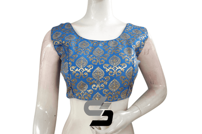 Blue Color Embroidery Party Wear Readymade Blouse - D3blouses