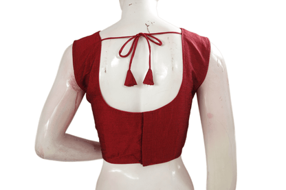 Maroon Color Semi silk Embroidery Party Wear Readymade Blouse - D3blouses