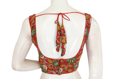kalamkari readymade saree blouse with beautiful tassels indian cotton readymade blouse 40