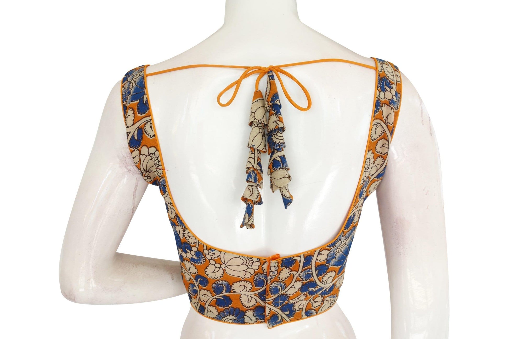 kalamkari readymade saree blouse with beautiful tassels indian cotton readymade blouse 41