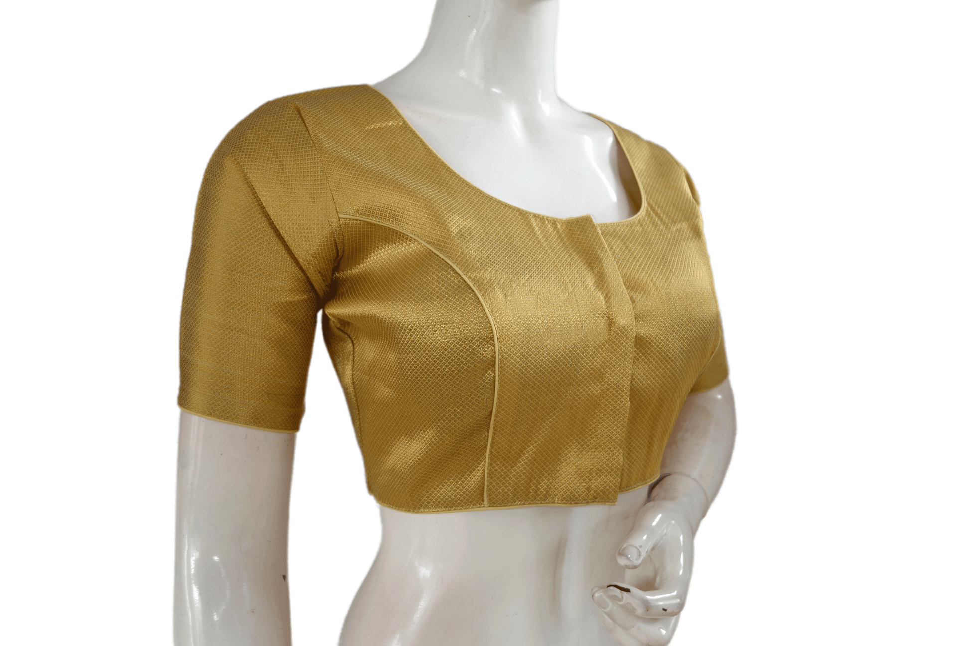 Gold Color Brocade Embroidery Party Wear Readymade Blouse - D3blouses
