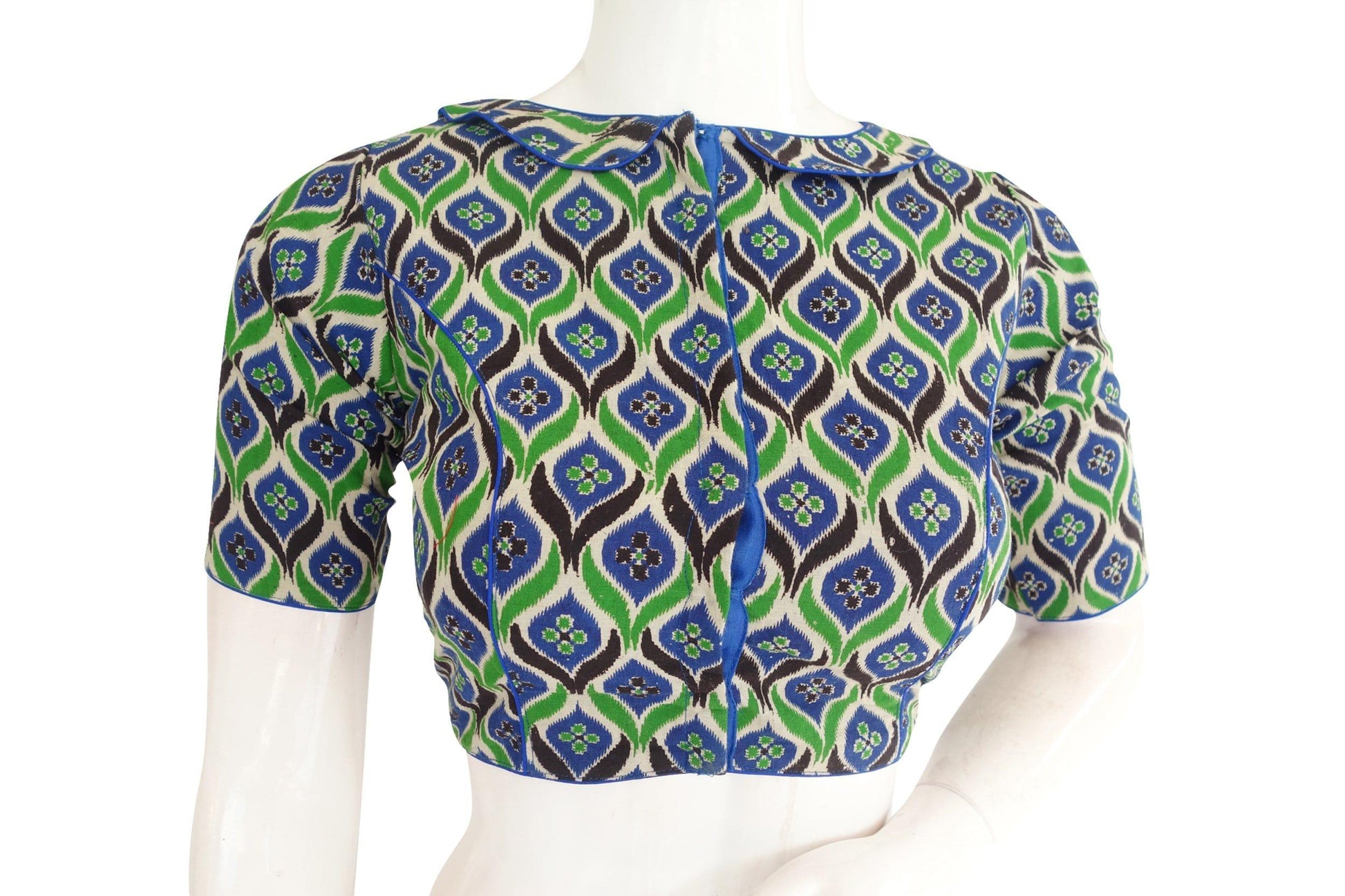 kalamkari cotton designer readymade saree blouse 2