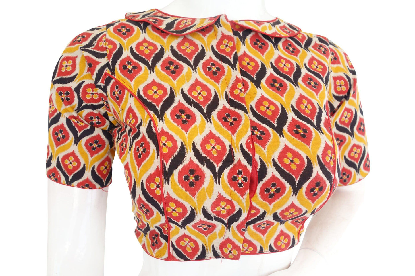 kalamkari cotton designer readymade saree blouse 10