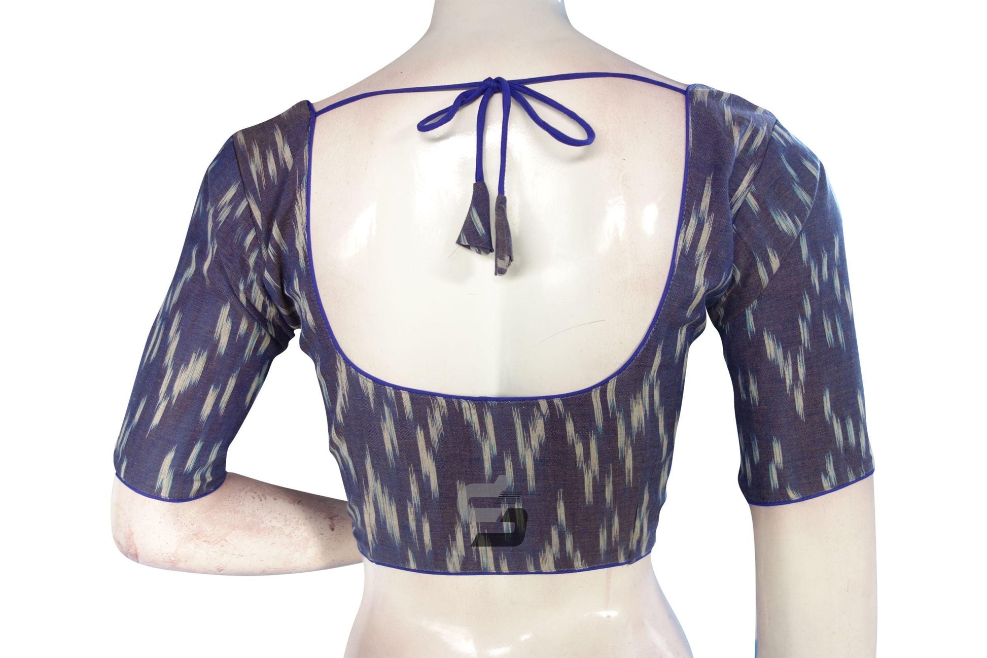 Purple Color Ikkat Cotton Readymade Saree Blouse - D3blouses
