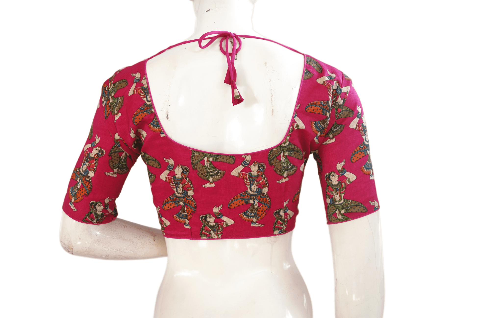 Magenta Color Printed silk Readymade saree blouse - D3blouses