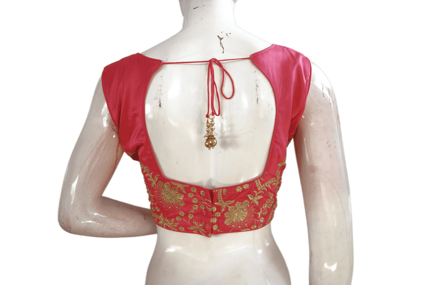 Peach Pink Color Embroidery Party Wear Readymade Blouse - D3blouses