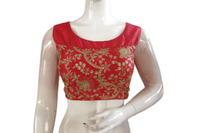 Thumbnail for Pinkish Red Color Embroidery Party Wear Readymade Blouse - D3blouses