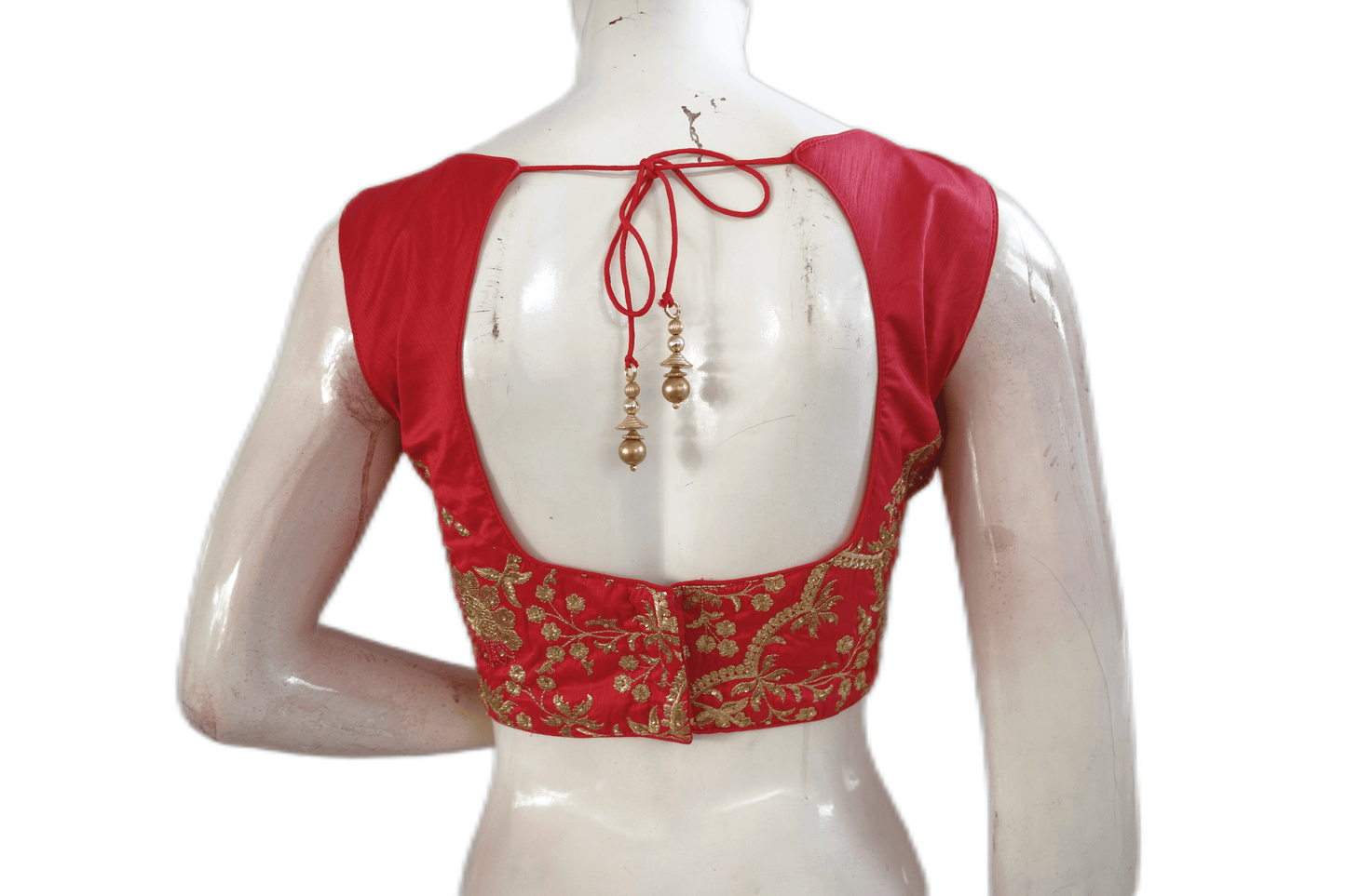 Pinkish Red Color Embroidery Party Wear Readymade Blouse - D3blouses