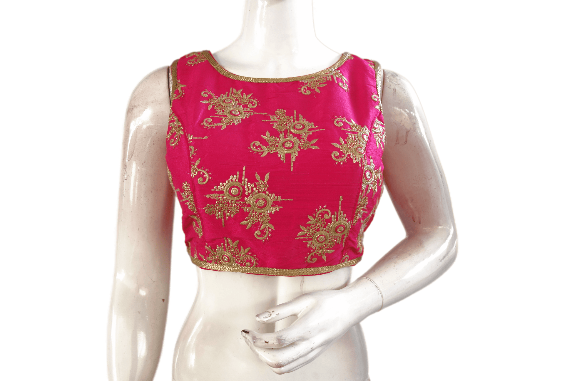 Pink Color Embroidery Party Wear Readymade Blouse - D3blouses