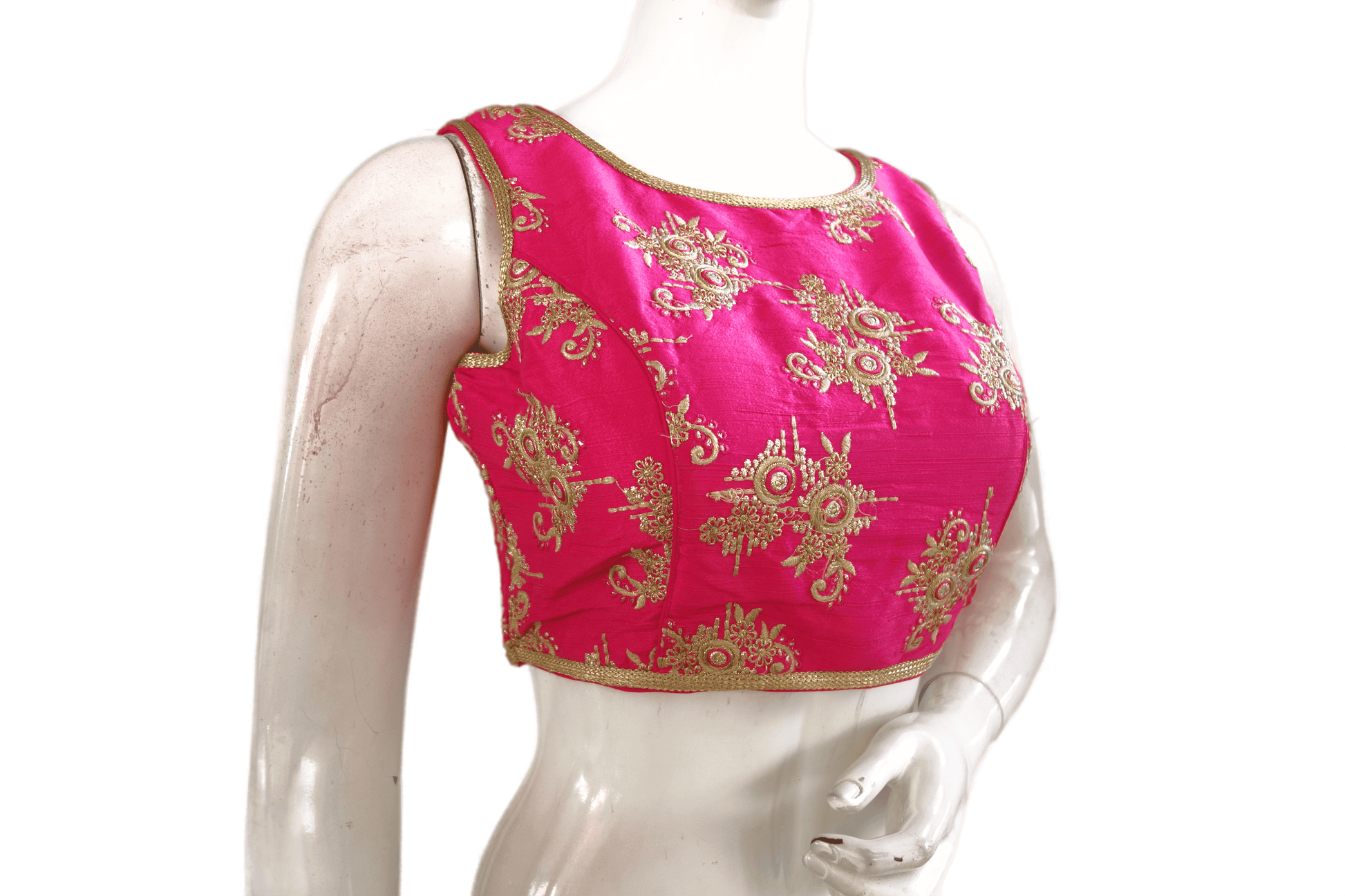 Pink Color Embroidery Party Wear Readymade Blouse - D3blouses
