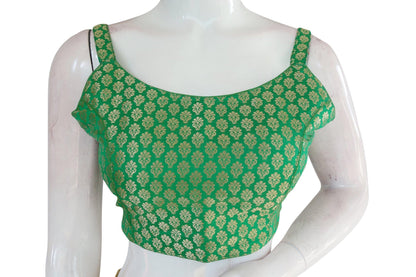 green color brocade silk designer readymade blouse