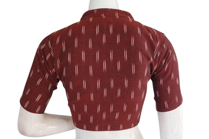 color ikkat collar designer readymade blouse 4