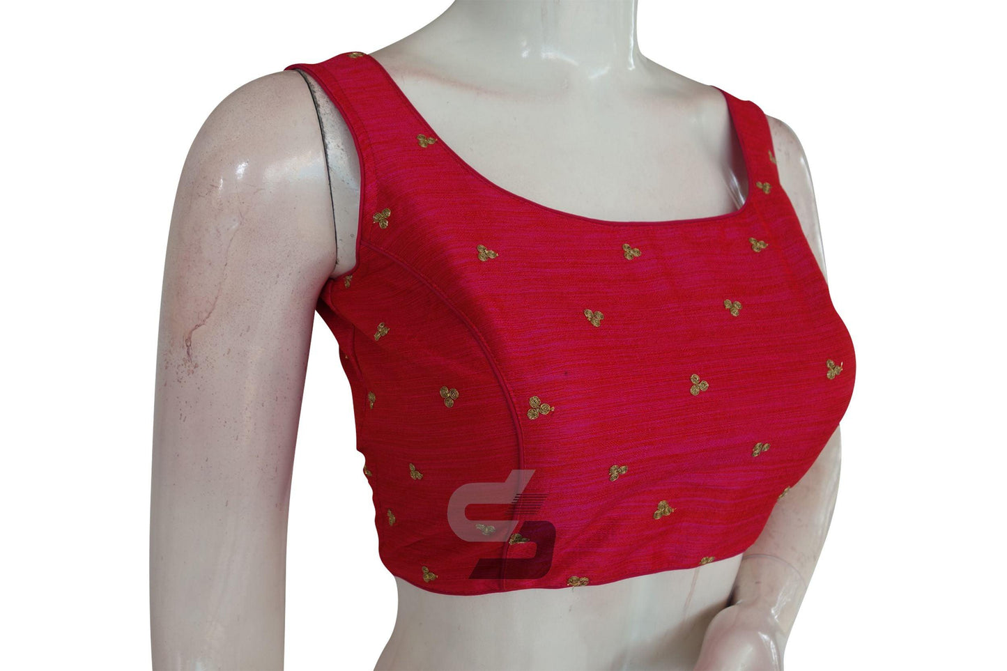 Pink Color Semi silk Designer Readymade Saree Blouse - D3blouses