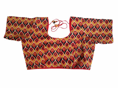 kalamkari plus size brocade silk readymade saree blouses 5