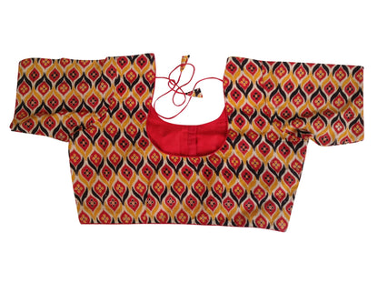 kalamkari plus size brocade silk readymade saree blouses 5